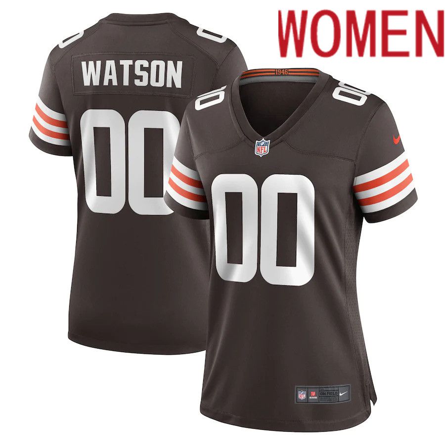 Cheap Women Cleveland Browns Deshaun Watson Nike Brown Custom Game NFL Jersey